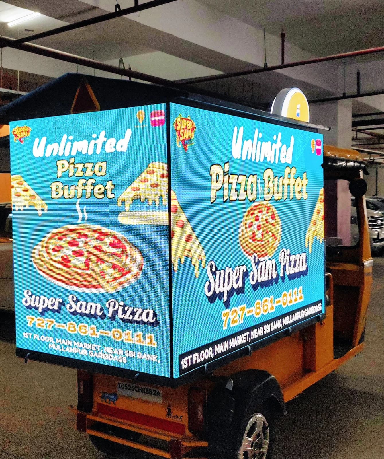 Super Dan Pizza mobile LED advertising campaign